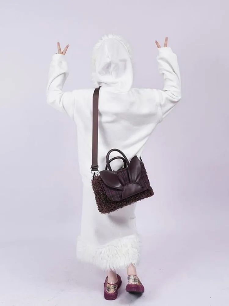 Rabbit large-capacity shoulder Messenger tote bag【s0000003302】