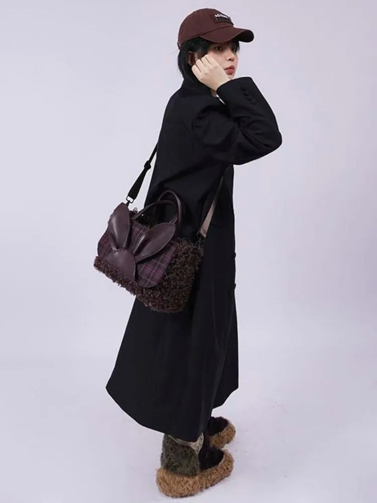 Rabbit large-capacity shoulder Messenger tote bag【s0000003302】