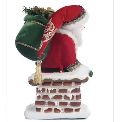 Santa Climbing Chimney Tree Topper 28-328506