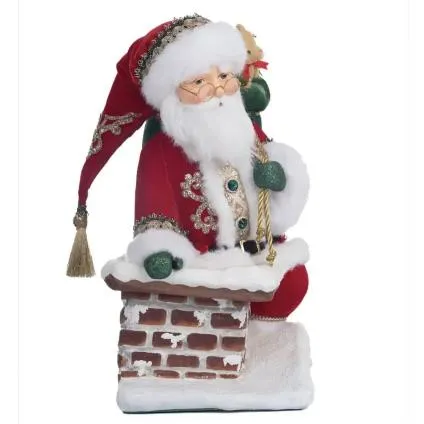 Santa Climbing Chimney Tree Topper 28-328506