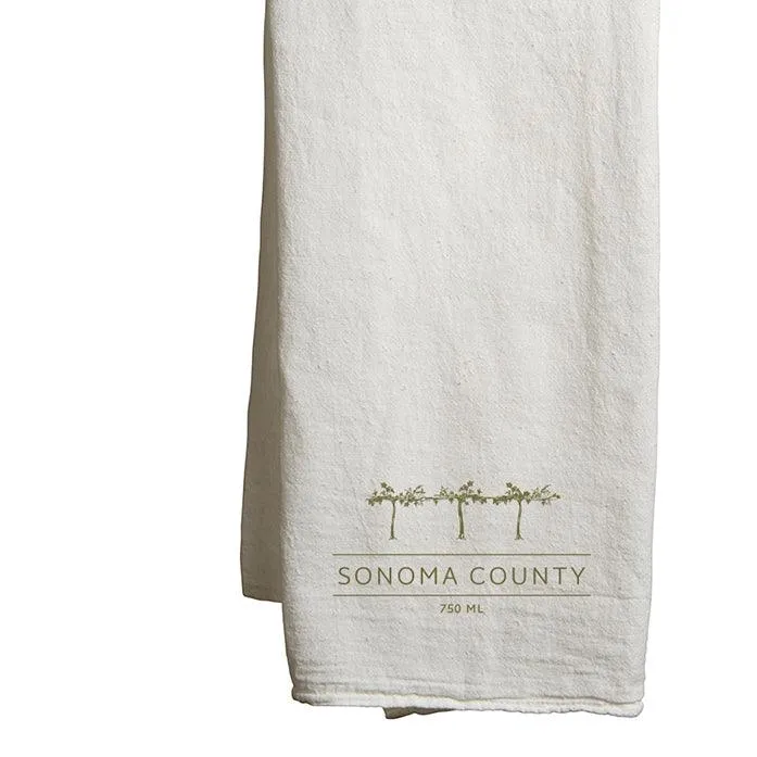 Tea Towel Sonoma County Vines