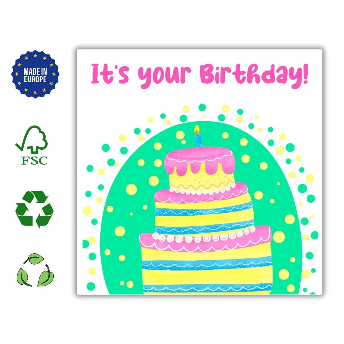 The Office Birthday Card, Funny "It Is Your Birthday" Card for Coworkers, Cake Greeting Card for her or him