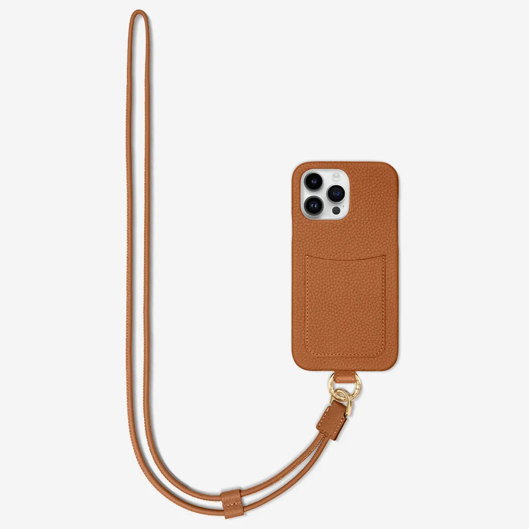 The Sling Phone Case iPhone 15 Pro - Pecan Brown