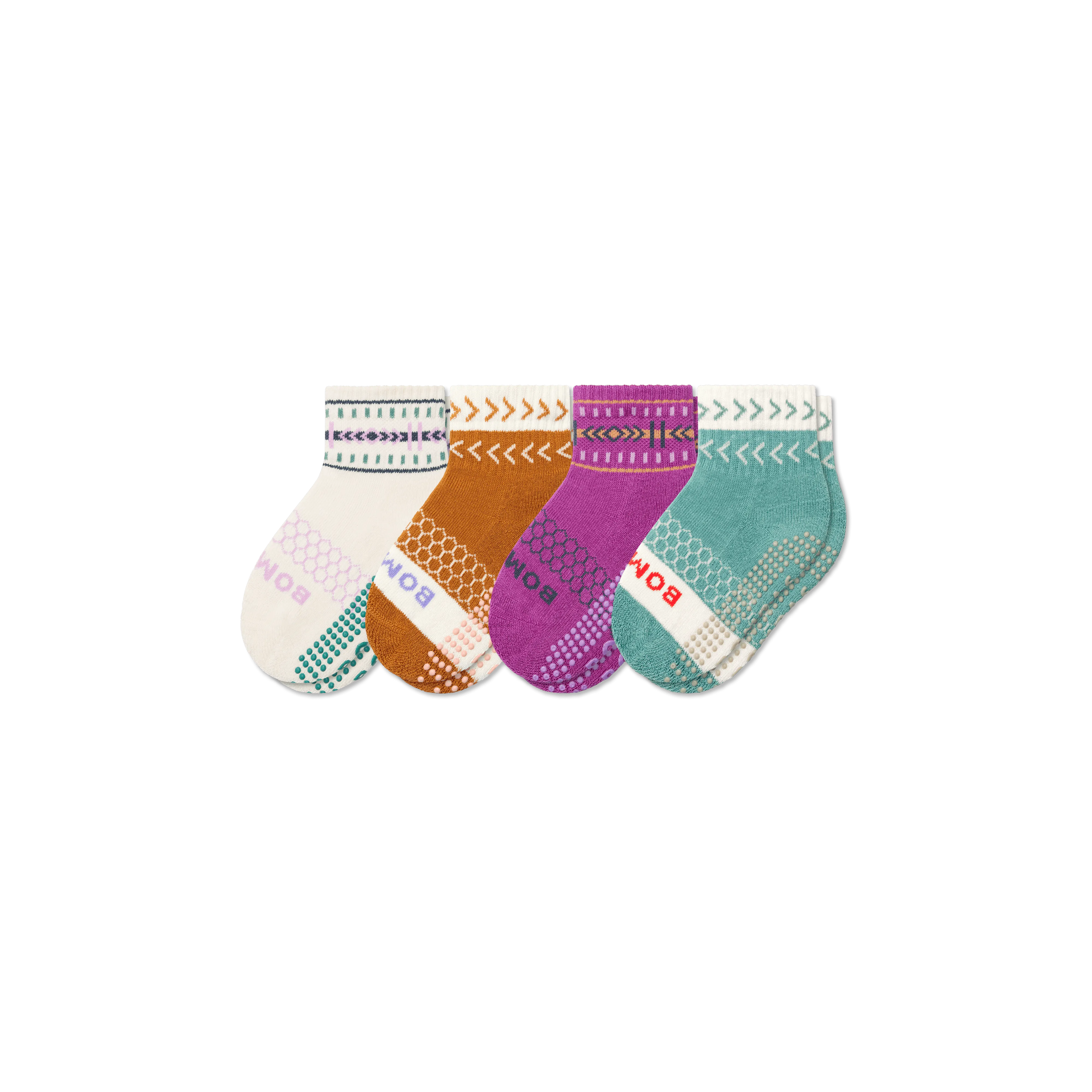 Toddler Holiday Gripper Calf Sock 4-Pack