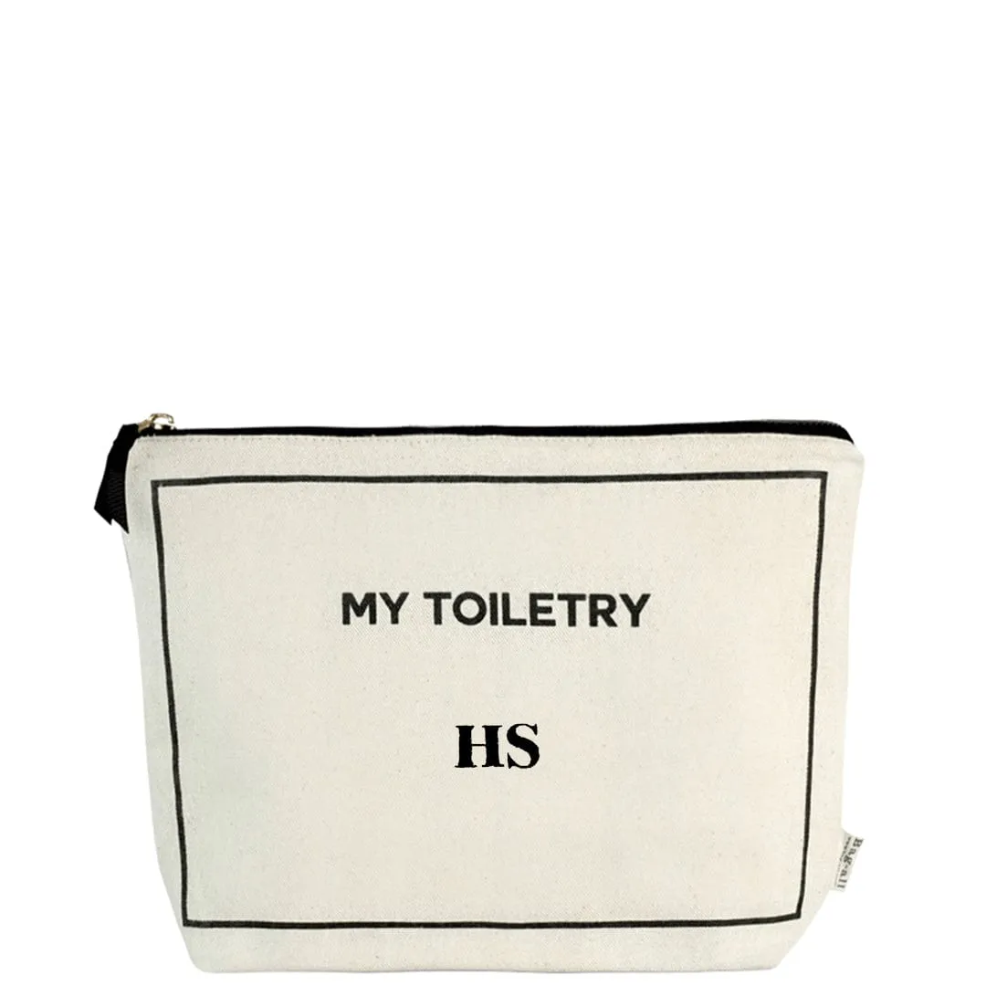 Toiletry Pouch with Coated Lining, Cream