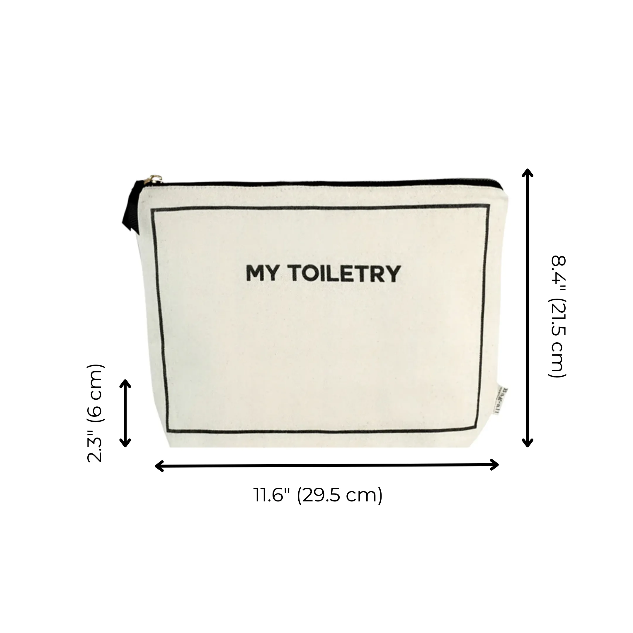 Toiletry Pouch with Coated Lining, Cream