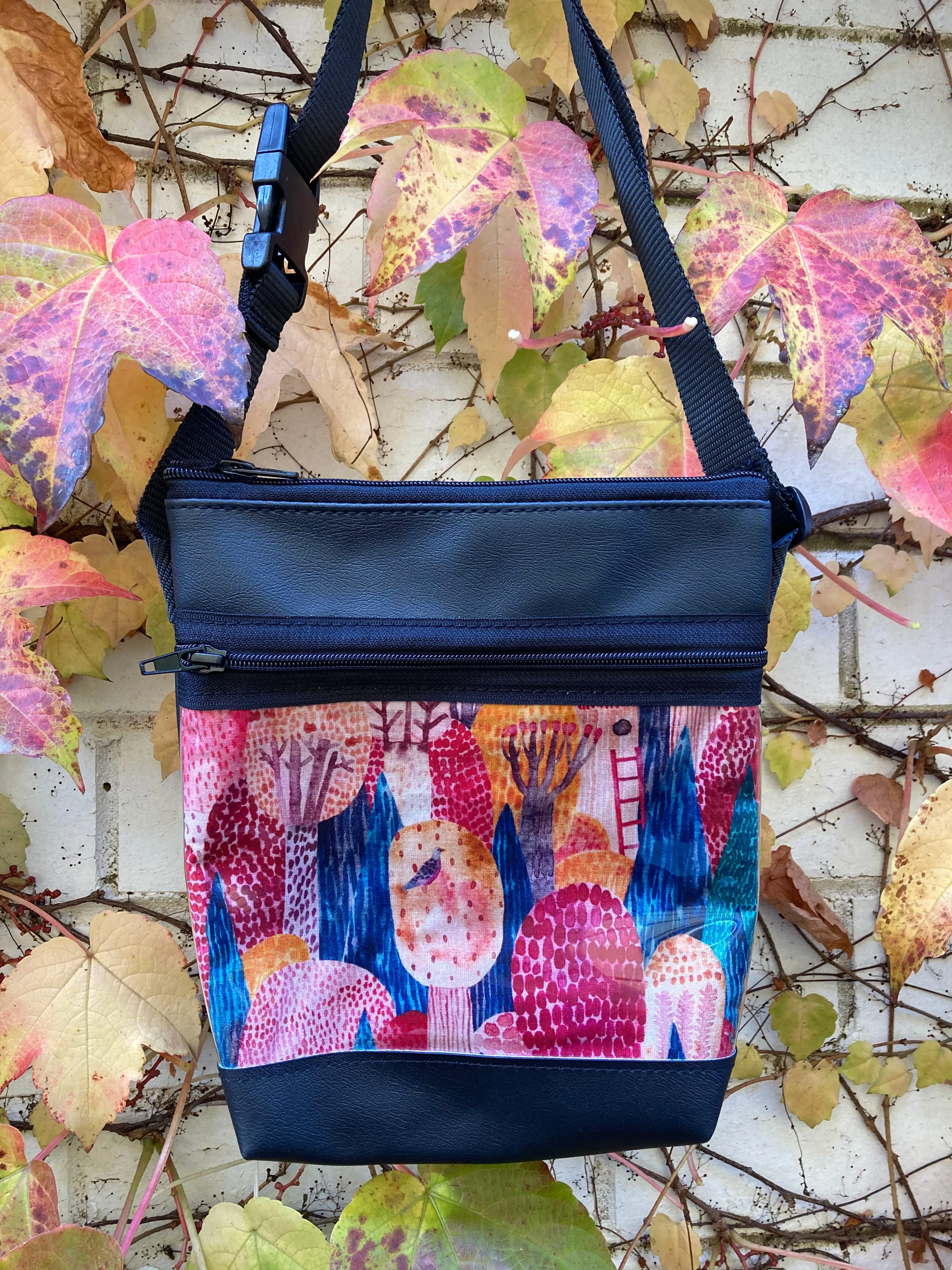 Topsy Bag - Watercolour Red Trees