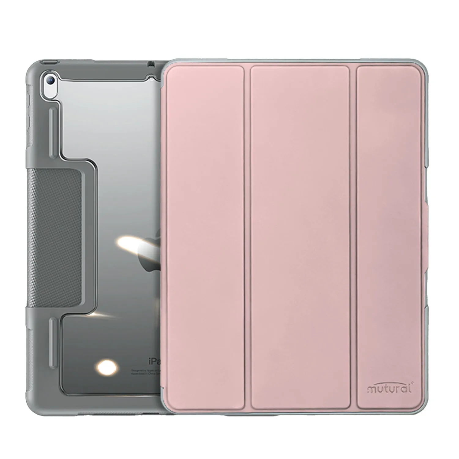 Tough On iPad 10th Gen 2022 10.9" Case Smart Cover Rose Gold Clear