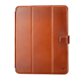 Trigon Leather Folio iPad Pro 12.9" (5th & 6th Gen), Burnished Tan