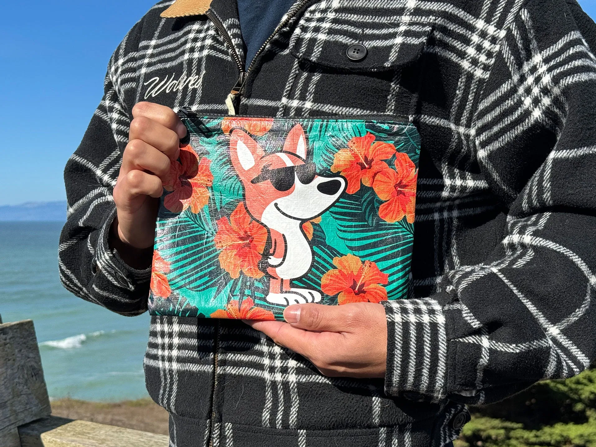 Tyvek Corgi Zipper Pouches