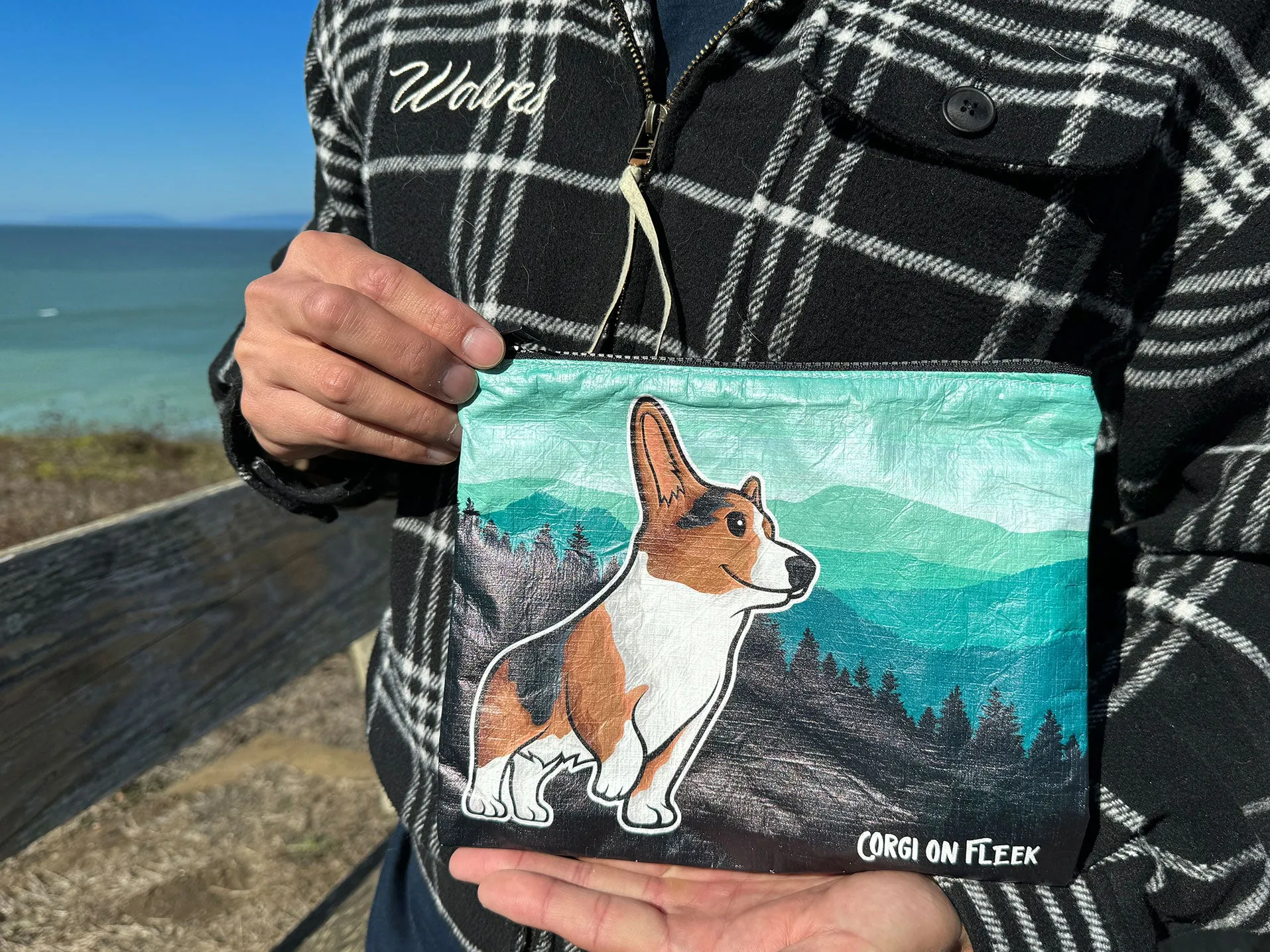 Tyvek Corgi Zipper Pouches