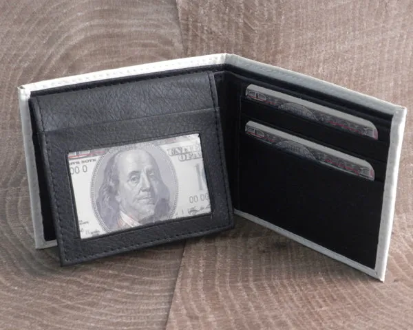 Vegan Leather $100 Bill Bi-fold Wallet