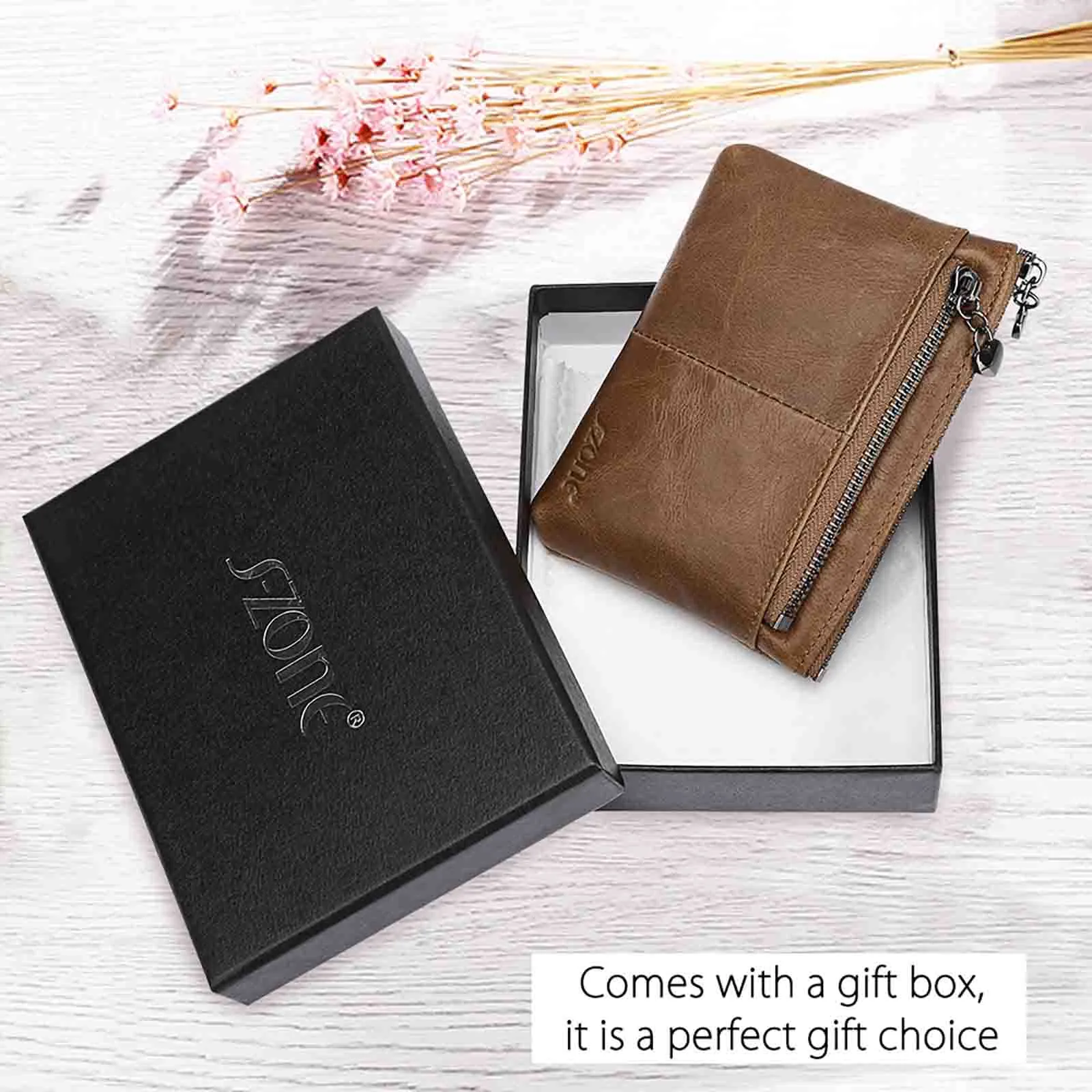 WAX COWHIDE LEATHER WALLET