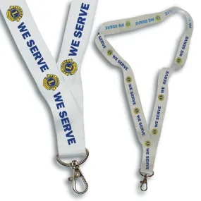 WE SERVE LANYARD WHITE