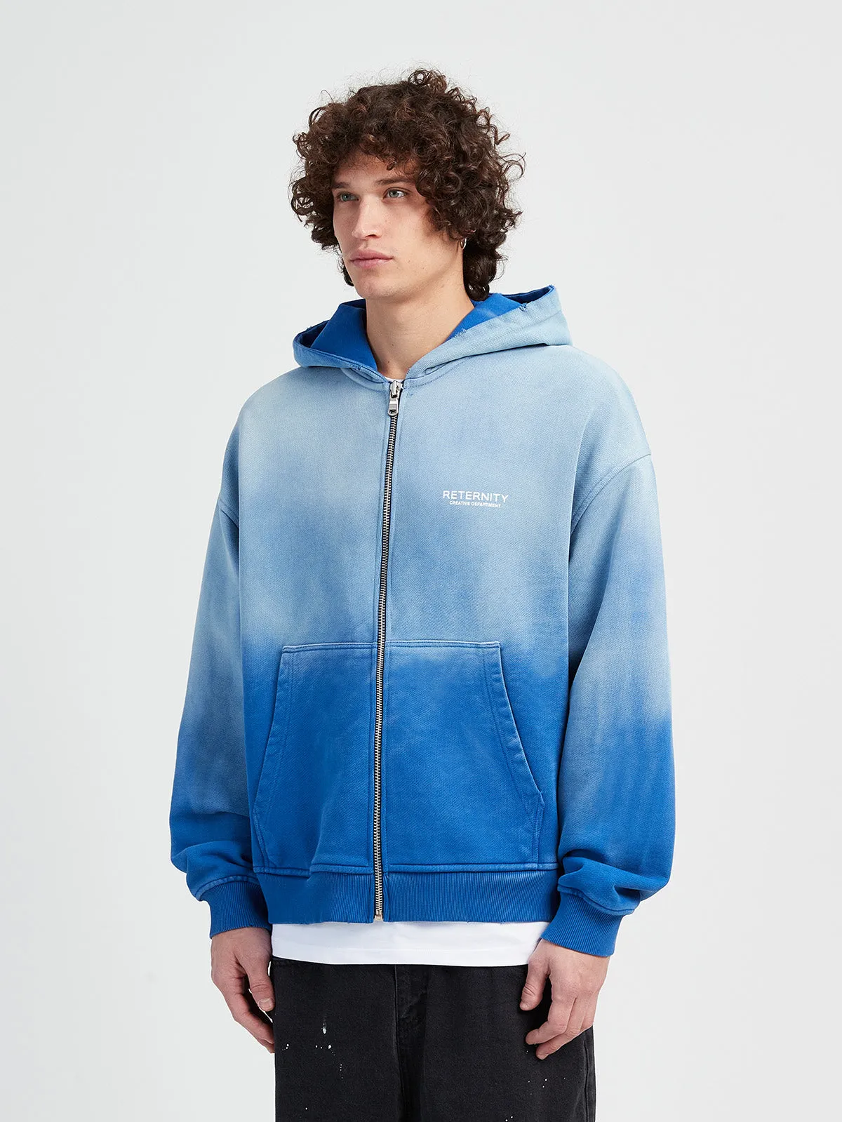 ZIP-HOODIE CREATIVE DEPT - FADED BLUE