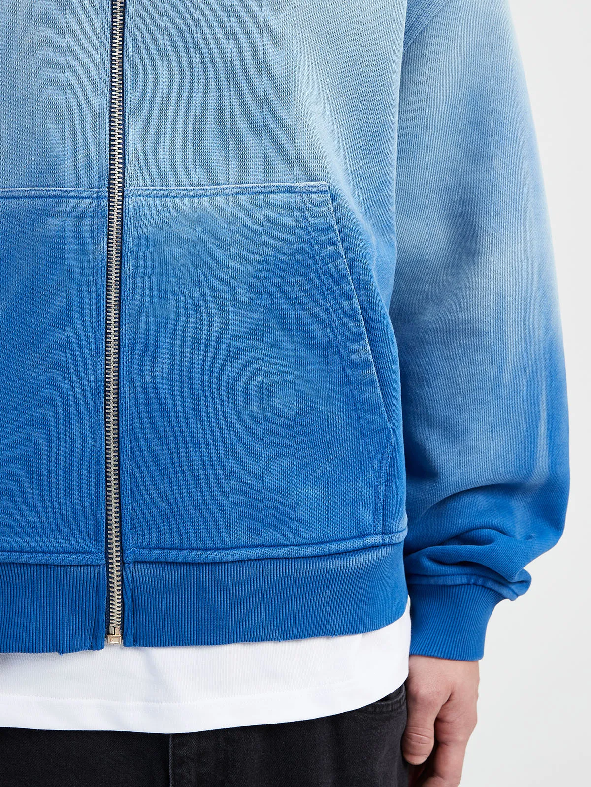 ZIP-HOODIE CREATIVE DEPT - FADED BLUE