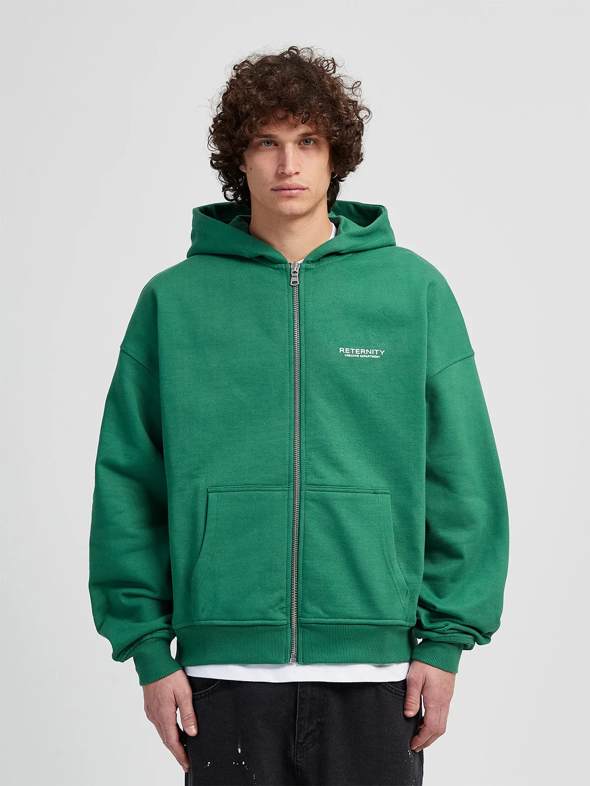 ZIP HOODIE CREATIVE DEPT - GREEN