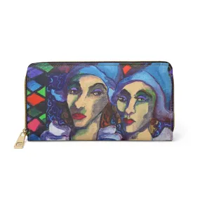 Zipper Wallet - Pierrot and Columbina