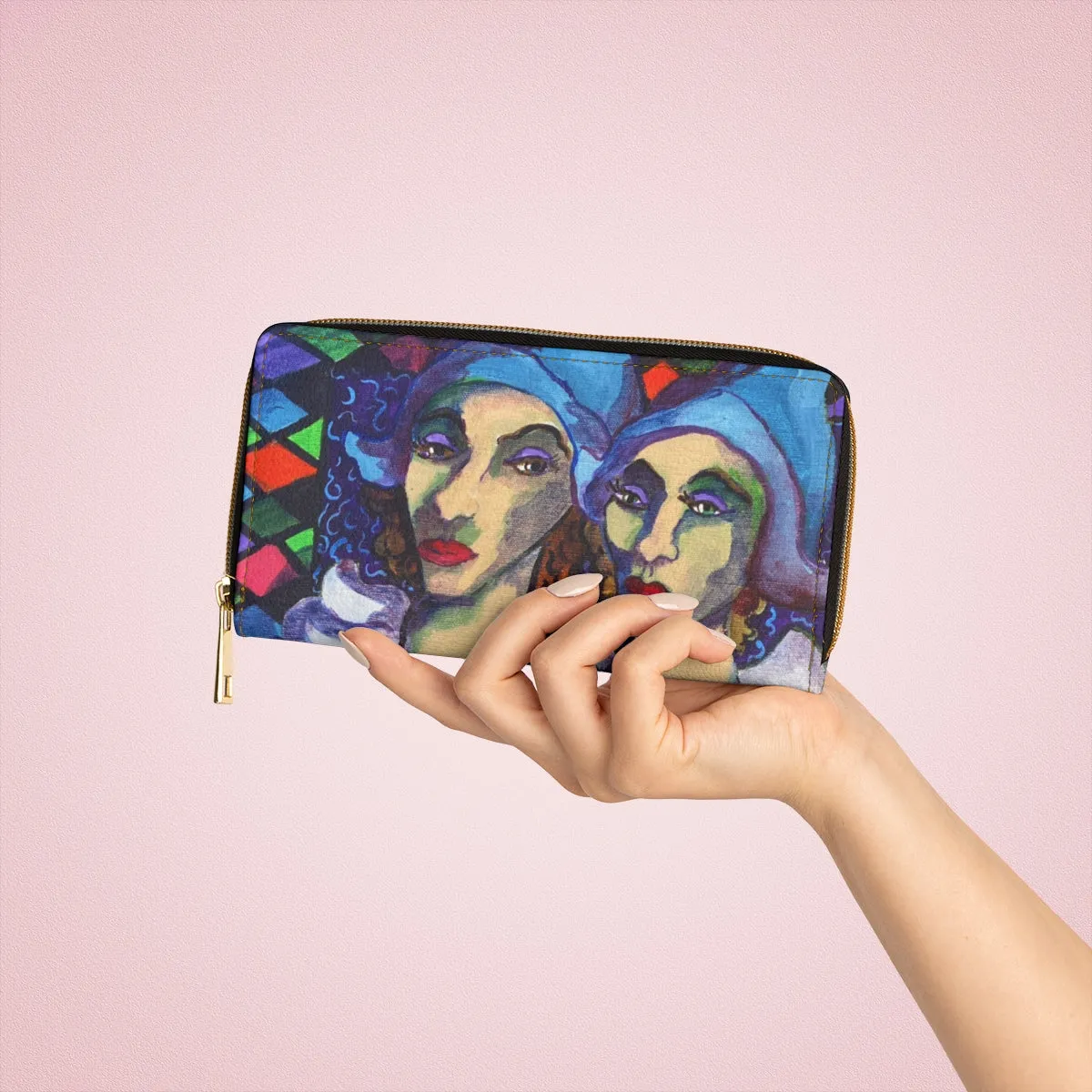 Zipper Wallet - Pierrot and Columbina